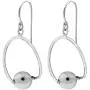 Trendy Orbital Sphere and Hoop .925 Sterling Silver Dangle Earrings