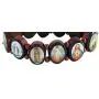 Needzo Oval Panel Beads Devotional Saints Bracelet, 6 1/2 Inch