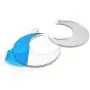 Exaggerated Big Punk Night Club Personality Black & Mirror Surface Silver Acrylic Moon Earrrings Dangle Drop Women Jewelry