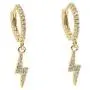 ATJMLADYJEWELRY Delicate danity Lightning Charms cz Dangle Charm Earring Simple Classic Jewelry