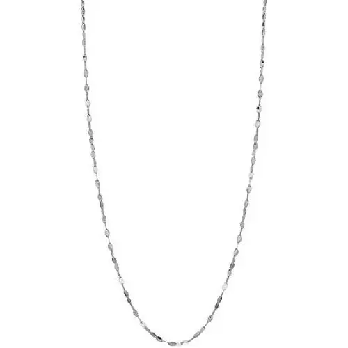 10K Solid Gold 2.0MM Diamond Cut Mirror Chain Necklace or Anklet - Unisex Sizes 10''-30'' - Yellow, White, Rose or 3 Tone