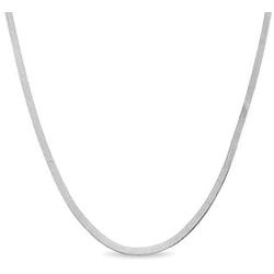 Verona Jewelers Sterling Silver 2.5MM Herringbone Flat Snake Magic Chain -925 Vintage Shiny Chain for Men and Women