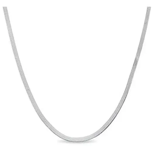 Verona Jewelers Sterling Silver 2.5MM Herringbone Flat Snake Magic Chain -925 Vintage Shiny Chain for Men and Women Verona Jewelers Sterling Silver 2.5MM Herringbone Flat Snake Magic Chain -925 Vintage Shiny Chain for Men and Women