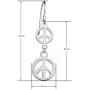 Big Apple Hoops - Mothers Day Jewelry Lightweight Double Peace Sign Drop Dangle Earrings Made from Real Solid 925 Sterling Silver in 3 Color Rose, Silver or Gold with Protective Electrocoated Finish for Anti-Tarnish