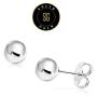 SOLIDGOLD - 14K Gold Filled Ball Stud Earrings 3-8mm | Yellow, Rose & White Gold