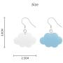 coadipress Handmade Clouds Dangle Drop Earrings for Women Girls Simple Lovely White Blue Pink Resin Weather Earrings Jewelry