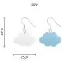 coadipress Handmade Clouds Dangle Drop Earrings for Women Girls Simple Lovely White Blue Pink Resin Weather Earrings Jewelry