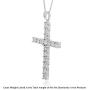 La Joya 1/6-1/2 Carat Total Weight (ctw) Lab Grown Diamond Cross Pendant Necklace Collection - White Rhodium Plated .925 Sterling Silver With Adjustable Chain - GH Color SI Clarity Diamonds