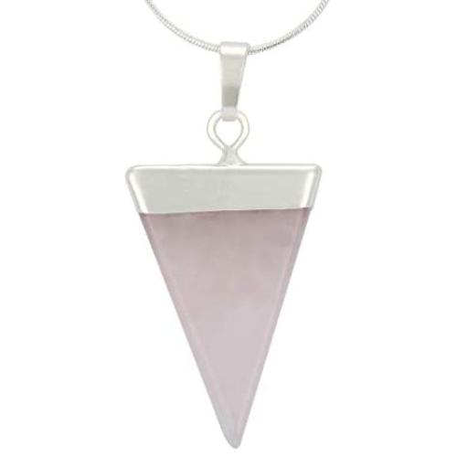 Natural Gemstone Pendant Necklace Healing Crystal Quartz Reiki Chakra Gem Stones 18 Inch Jewelry Women Girls Men Birthday Gifts