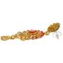 Bindhani Womens Indian Jewelry Simple Bridal Bridemaids Party Wear Crafted Brides Gold Plated Kundan Polki Red Choker Necklace Earrings Tikka Fashion Bollywood Style Jewellery Set for Wedding