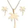 MIXIA Stainless Steel Hawaii Tropical Plant Pendant Necklace for Women Coconut Palm Tree Stud Earrings Beach Set Jewelry MIXIA Stainless Steel Hawaii Tropical Plant Pendant Necklace for Women Coconut Palm Tree Stud Earrings Beach Set Jewelry