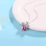 HERAYLI Mickey Mouse Pendant Necklace for Girls/Women,Made with Swarovski Crystal Lovely Women Necklace Jewelry Gift (Pink) HERAYLI Mickey Mouse Pendant Necklace for Girls/Women,Made with Swarovski Crystal Lovely Women Necklace Jewelry Gift (Pink)