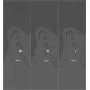 Yan & Lei Sterling Silver Ear Studs Set of 3 Pairs with Round Rhinestone in 4 mm, 5mm and 6 mm