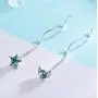 SLUYNZ 925 Sterling Silver Blue Crystal Star Moon Dangle Earrings for Women Teen Girls Star Moon Tassel Earrings Chain SLUYNZ 925 Sterling Silver Blue Crystal Star Moon Dangle Earrings for Women Teen Girls Star Moon Tassel Earrings Chain