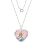 Disney Princess Cinderella Jewelry, Silver Plated Pendant Necklace, 18'' Chain