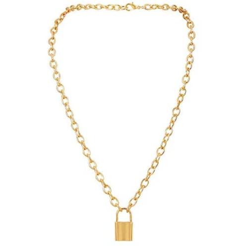 Multilayer Lock Pendant Necklace Layered Long Chain Key Padlock Necklaces Personalized Jewelry for Women Girls Boys Men