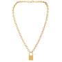 Multilayer Lock Pendant Necklace Layered Long Chain Key Padlock Necklaces Personalized Jewelry for Women Girls Boys Men
