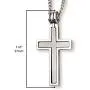 Stainless Steel Hinged Cross-within-a-Cross 1-3/4'' Mens Matte & Polished Finish Pendant Necklace with 24'' Curb Chain Stainless Steel Hinged Cross-within-a-Cross 1-3/4'' Mens Matte & Polished Finish Pendant Necklace with 24'' Curb Chain