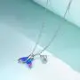 WINNICACA 925 Sterling Silver Ocean Jewelry Created Opal Cute Turtle/Dolphin/Jellyfish/Octopus/Conch/Mermaid Necklace for Woemn Birthday Gifts for Girls