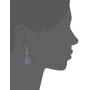 Sterling Silver Pressed Flower Teardrop Earrings