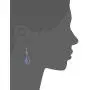 Sterling Silver Pressed Flower Teardrop Earrings