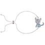Cat Bracelets for Girls Women Kitty Mermaid Unicorn Bracelet Jewelry Gift Crystal Birthstone Adjustable Slider