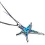 KOEDLN Starfish Necklace Earrings Jewelry Set with Blue Purple Opal Ocean Sea Animal Beach Jewelry for Women Girls KOEDLN Starfish Necklace Earrings Jewelry Set with Blue Purple Opal Ocean Sea Animal Beach Jewelry for Women Girls