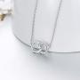 Nature Diamond 1 Stone Circle Necklace for Women Sterling Silver, Anniversary Jewelry for Wife/Girlfriend, Love Gifts for Her (0.03ct) 16''-18''