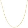 Brights Collection 925 Sterling Silver 0.85MM 18'' Italian Box Chain With 14K Yellow Gold Plated Silver Jewelry Prime Gift for Womens