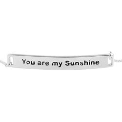 Shop LC Delivering Joy 925 Sterling Silver You are my Sunshine Tag Adjustable Bolo Bracelet