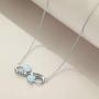 YFN I Love You Forever Sterling Silver Pendant Necklace Birthday Gift Jewelry 18Inch