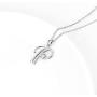 YFN Initial Necklace Sterling Silver Letters 26 Alphabet Pendant Necklace Jewelry
