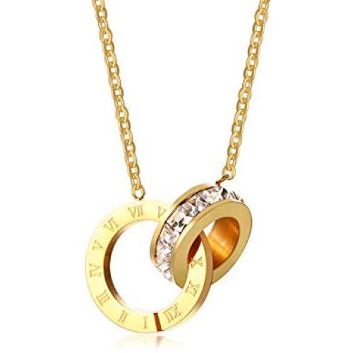 VNOX Stainless Steel Roman Numeral Bangle Bracelet Necklace Stud Earrings Women Grils Jewelry Set