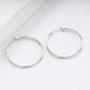 3 Pairs Rose Gold Plated Hoop Earrings for Women Girl Fashion Sensitive Ears