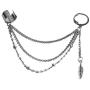 Vintage Tassel Ear Cuff Crawler Climber Earring for Women Girls Men Stainless Steel Cartilage Small Hoop Wrap Vine Clip on Feather Leaf Multi Layered Chain Drop Fashion Jewelry One Piece