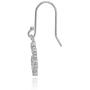 Sterling Silver Polished Animal Dog Paw Heart Dangle Earrings