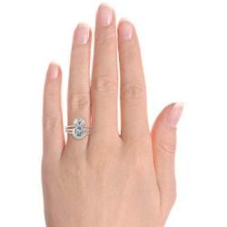RYLOS Rings for Women Sterling Silver CAT Ring 7X5MM Oval Gemstone & Diamonds Birthstone Jewelry for Women Sterling Silver Rings for Women Diamond Rings for Women Size 5,6,7,8,9,10,11,12,13