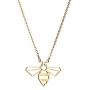 La Menagerie Bee Gold Origami Jewelry - Gold Geometric Chain Necklace – 18 Karat Plated Gold Necklace for Women & Girls – Stylish Bee Pendant Necklace