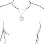 Asian Style Open Round Circle Disc Red Green Dyed Jade Dragon Pendant Necklace For Women 925 Sterling Silver 18 Inch