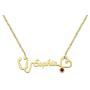 Getname Necklace Personalized Name Necklace Nurse Stethoscope Necklace with Birthstone Gifts for Nurses Medical Students Doctor Sterling Silver 925