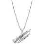 Honolulu Jewelry Company Sterling Silver Trumpet Bugle Necklace Pendant with 18'' Box Chain Honolulu Jewelry Company Sterling Silver Trumpet Bugle Necklace Pendant with 18'' Box Chain