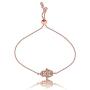 THINK POSITIVE Hamsa Hand Fatima and Evil Eye with Rhinestones Charms Snake Chain Rope Bracelet Anklet Pendant Necklace Jewelry Sets for Women Girls