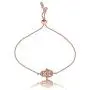 THINK POSITIVE Hamsa Hand Fatima and Evil Eye with Rhinestones Charms Snake Chain Rope Bracelet Anklet Pendant Necklace Jewelry Sets for Women Girls