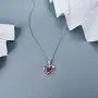 EXGOX Heart Necklace White Gold Plated Birthstone Love Pendant with Gift Box EXGOX Heart Necklace White Gold Plated Birthstone Love Pendant with Gift Box