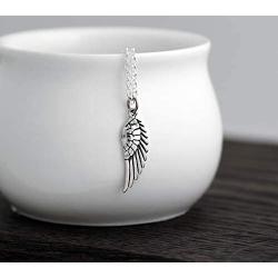 A Charmed Impression 11 11 Large Angel Wing Pendant Necklace • Sterling Silver • 1111 Necklace • Make a Wish Necklace • Numerology Ascension • Law of Attraction • Lightworker Jewelry Gift