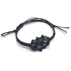 Karelian Heritage Adjustable Bracelet with Authentic Shungite, Protection Bracelet from Russia