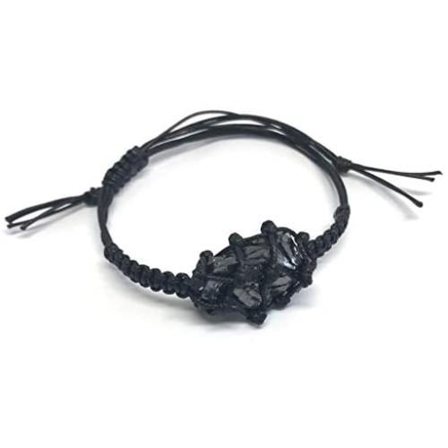 Karelian Heritage Adjustable Bracelet with Authentic Shungite, Protection Bracelet from Russia