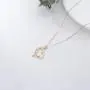 FENCCI Solid 14K Gold Heart Necklace Engraved I Love You Forever, 16+1+1 FENCCI Solid 14K Gold Heart Necklace Engraved I Love You Forever, 16+1+1