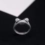 Frog Open Rings for Women Girls Vintage Cute Animal Finger Ring Silver Fashion Party Jewelry Gifts Personalized Adjustable Ring