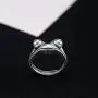 Frog Open Rings for Women Girls Vintage Cute Animal Finger Ring Silver Fashion Party Jewelry Gifts Personalized Adjustable Ring Frog Open Rings for Women Girls Vintage Cute Animal Finger Ring Silver Fashion Party Jewelry Gifts Personalized Adjustable Ring
